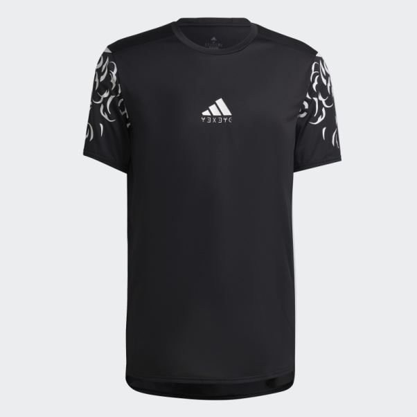 Adidas Marvel T-shirt De Course Graphique Panthère Noire Noir