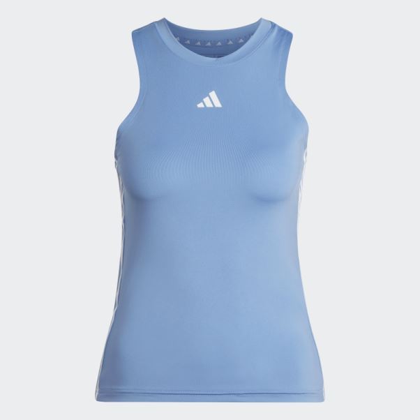 Adidas Aeroready Train Essentials Regular 3-stripes Débardeur Bleu