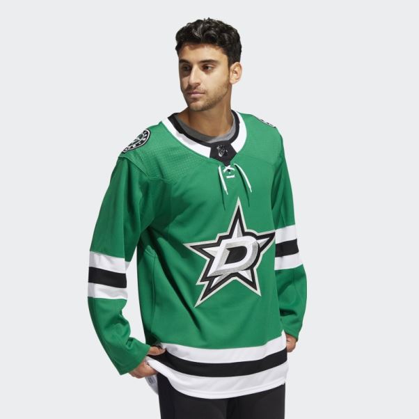 Maillot Authentique Adidas étoiles Vert Moyen Domicile