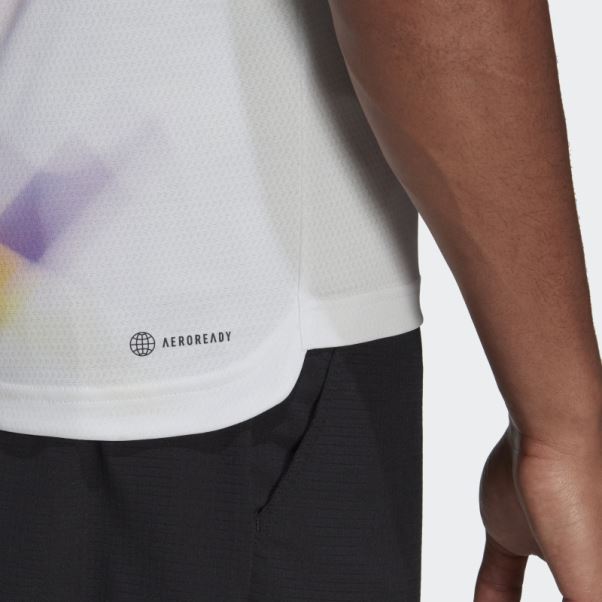 Tee Shirt Tennis Blanc Adidas