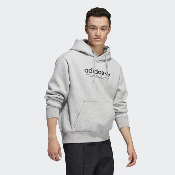 Sweat à Capuche Avec Logo Adidas Skateboarding 4.0 Gris Moyen (non Genré)