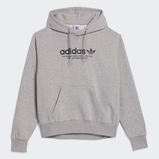 Sweat à Capuche Avec Logo Adidas Skateboarding 4.0 Gris Moyen (non Genré)