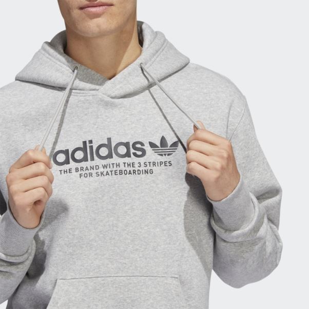 Adidas Skateboarding 4.0 Logo Sweat à Capuche (genre Neutre) Gris Moyen