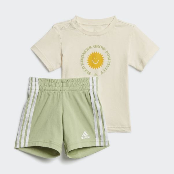 Ensemble Adidas Grow Positive En Coton Bio Blanc