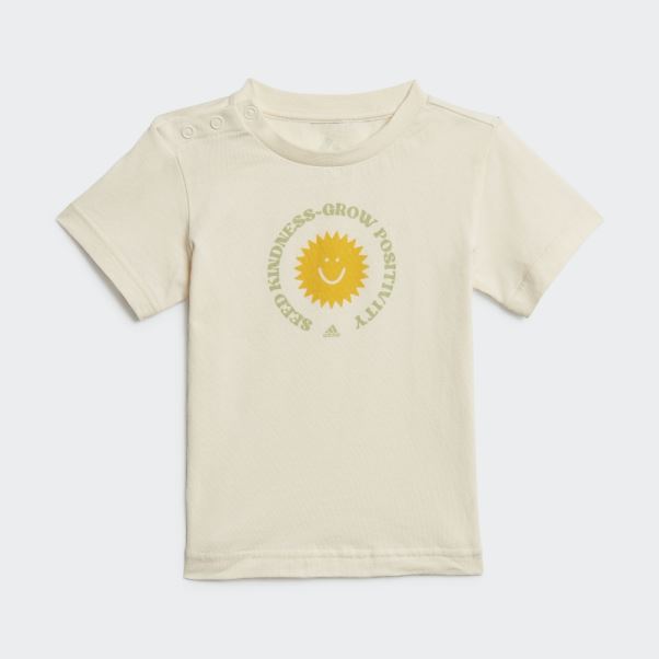 Ensemble Adidas Grow Positive En Coton Bio Blanc