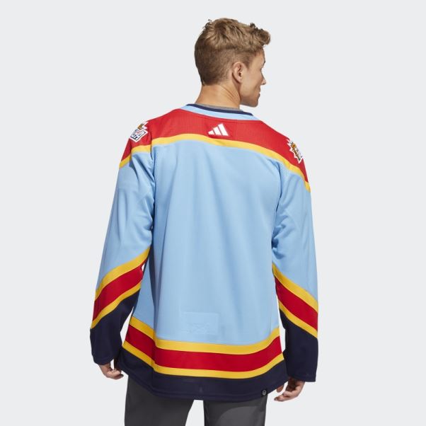 Maillot Panthers Authentique Reverse Wordmark Adidas Bleu Ciel 10