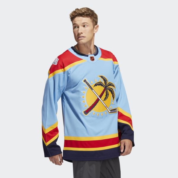 Maillot Panthers Authentique Reverse Wordmark Adidas Bleu Ciel 10