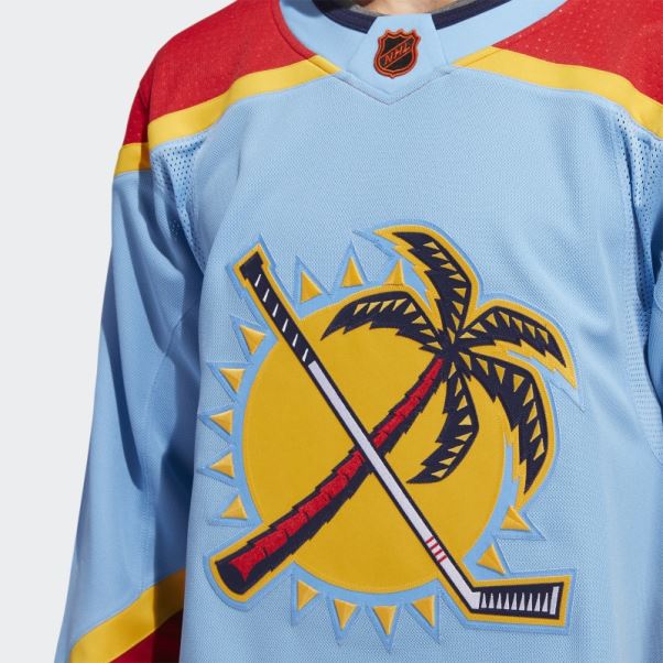 Maillot Panthers Authentique Reverse Wordmark Adidas Bleu Ciel 10