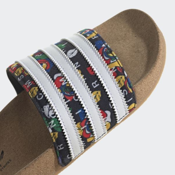 Claquettes Adilette Rich Mnisi Noires Adidas