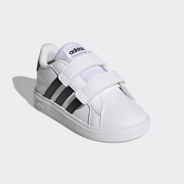 Chaussures Velcro Adidas Grand Court Lifestyle Blanches
