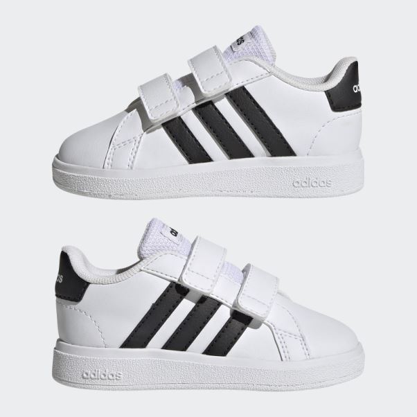 Chaussures Velcro Adidas Grand Court Lifestyle Blanches