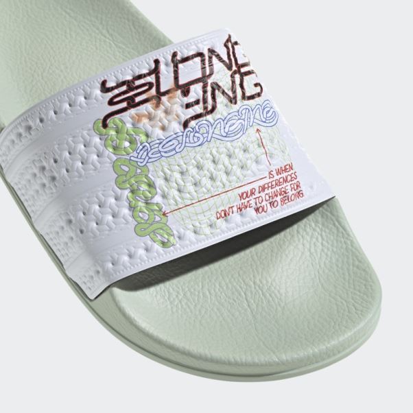 Sandales Adilette Vertes Adidas