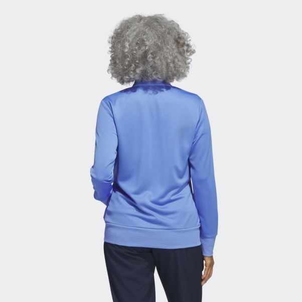 Veste Zippée Texturée Adidas Bleu