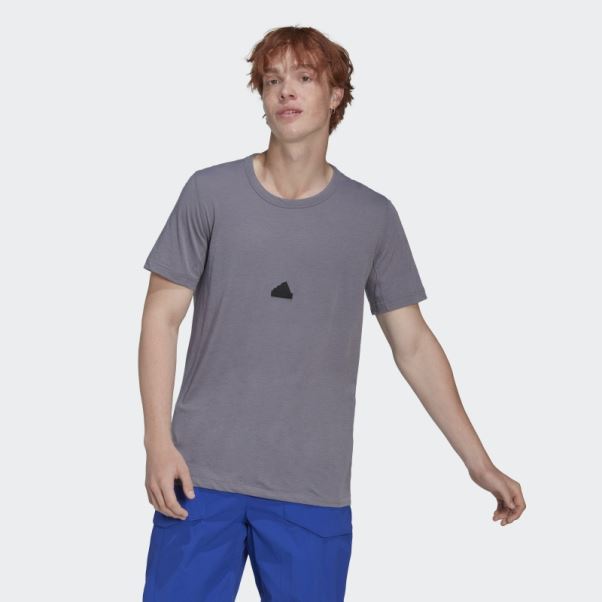 Tee Shirt Trace Gris Adidas