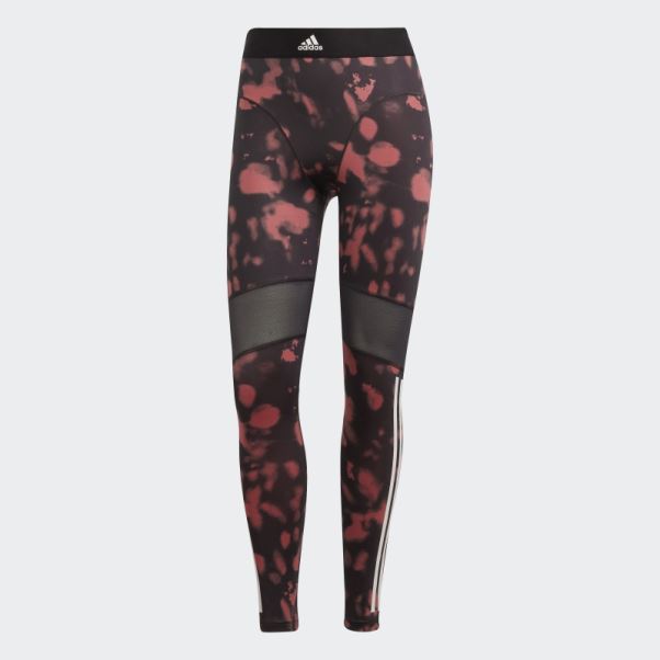 Legging 7/8 Imprimé Hyperglam Adidas Rouge