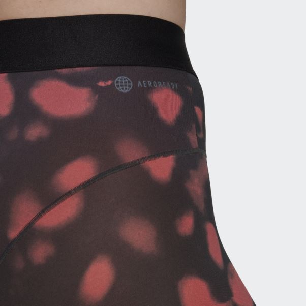 Legging 7/8 Imprimé Hyperglam Adidas Rouge