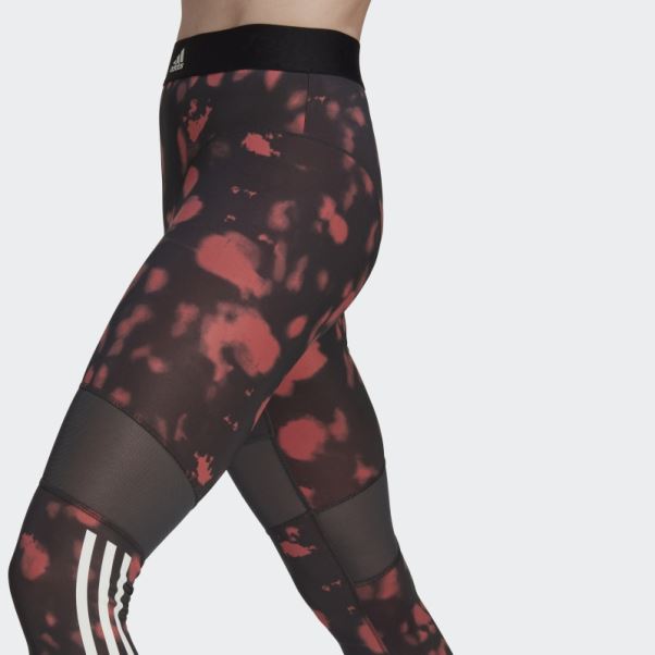 Legging 7/8 Imprimé Hyperglam Adidas Rouge