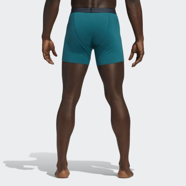 Boxer En Coton 4 Paires Vert Foncé Adidas