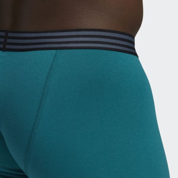 Boxer En Coton 4 Paires Vert Foncé Adidas