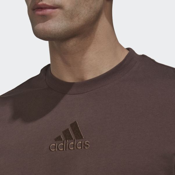 T-shirt Adidas Studio Lounge Marron