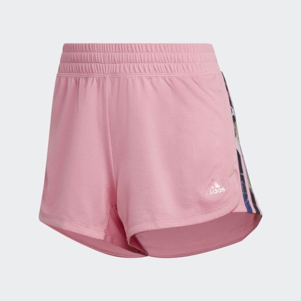 Short Adidas Aeroready Made For Training Floral Pacer Rose