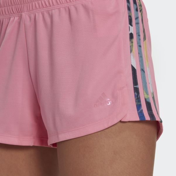 Short Adidas Aeroready Made For Training Floral Pacer Rose
