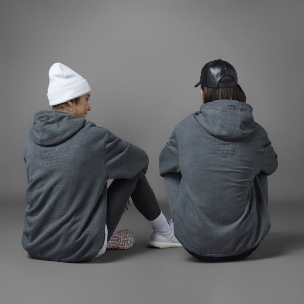 Sweat à Capuche Saint Valentin Gris Foncé Chiné Adidas