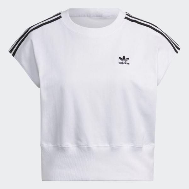 T-shirt Adidas Adicolor Classics Taille Cintrée Blanc