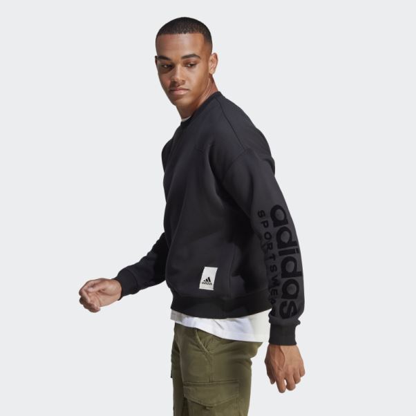 Sweat Polaire Lounge Noir Adidas