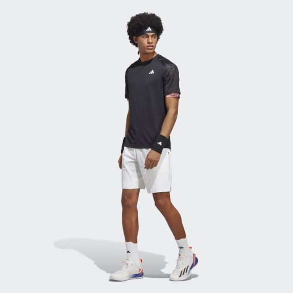T-shirt Adidas Melbourne Tennis Heat.rdy Raglan Noir