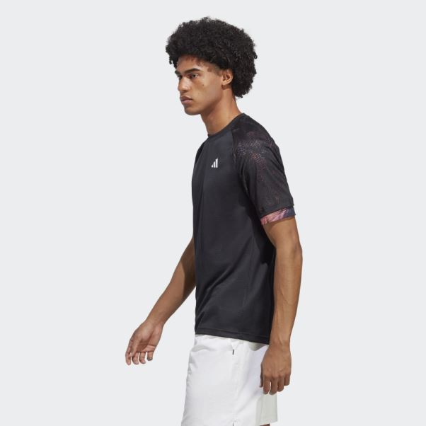 Melbourne Tennis Heat.rdy Raglan Tee Adidas Noir