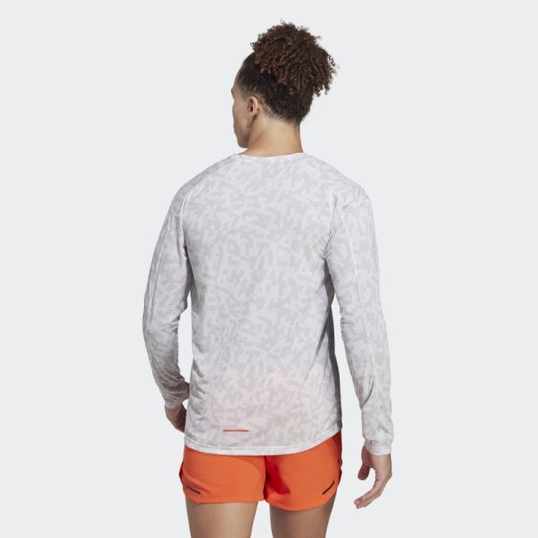 Tee Shirt Manches Longues Terrex Trail Running Adidas Blanc