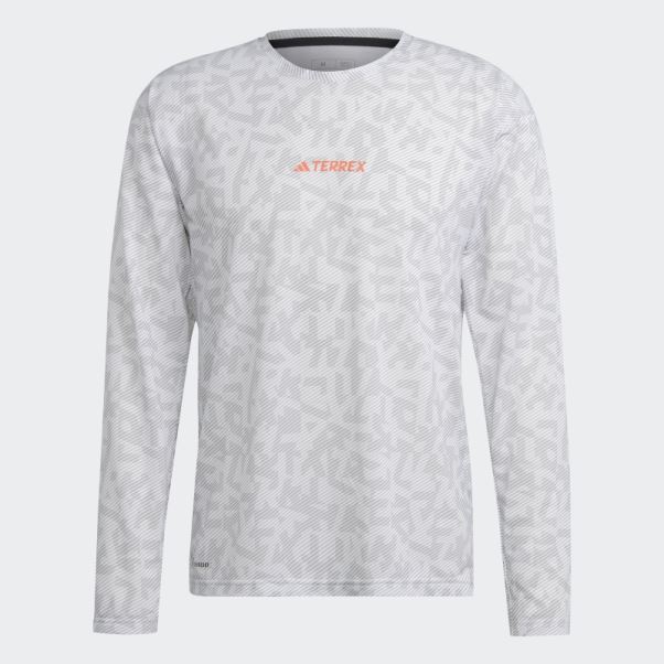 Tee Shirt Manches Longues Terrex Trail Running Adidas Blanc