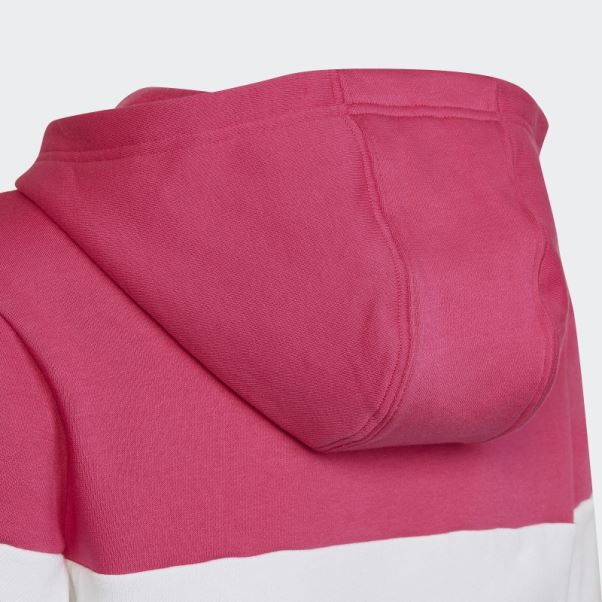 Sweat à Capuche En Molleton Color Block Magenta Real Adidas