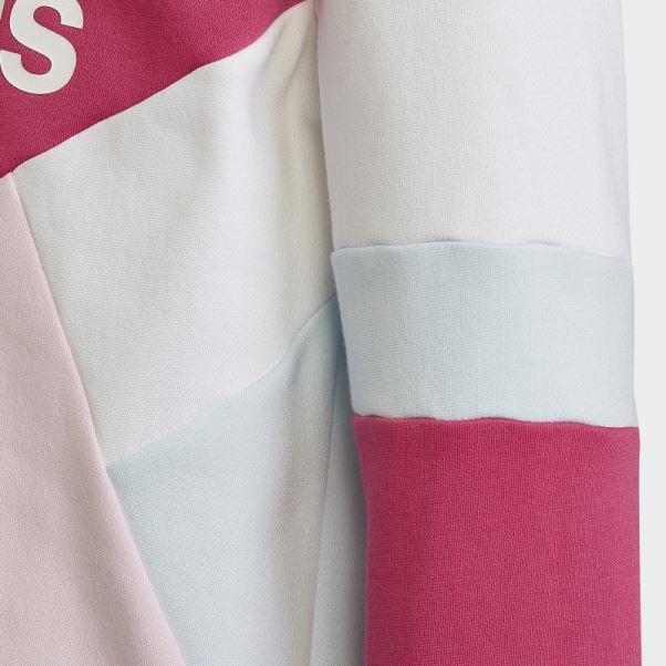 Sweat à Capuche En Molleton Color Block Magenta Real Adidas