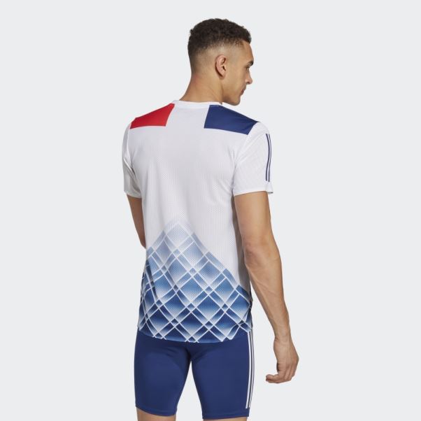 T-shirt Adidas Adizero Promo Blanc