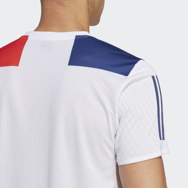 T-shirt Adidas Adizero Promo Blanc