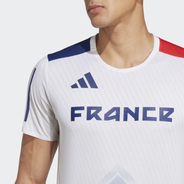 T-shirt Adidas Adizero Promo Blanc