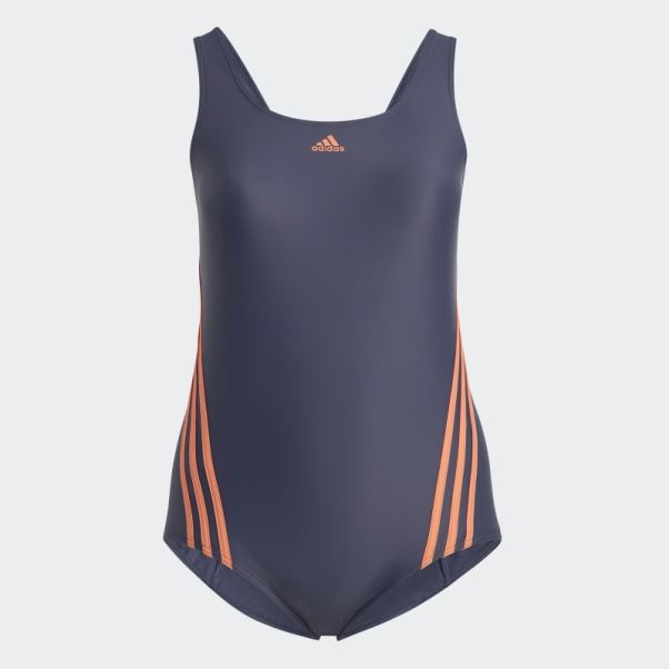Maillot De Bain 3 Bandes (grande Taille) Bleu Marine Adidas