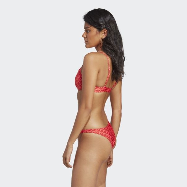 Haut De Maillot De Bain Monogramme Adidas Originals écarlate
