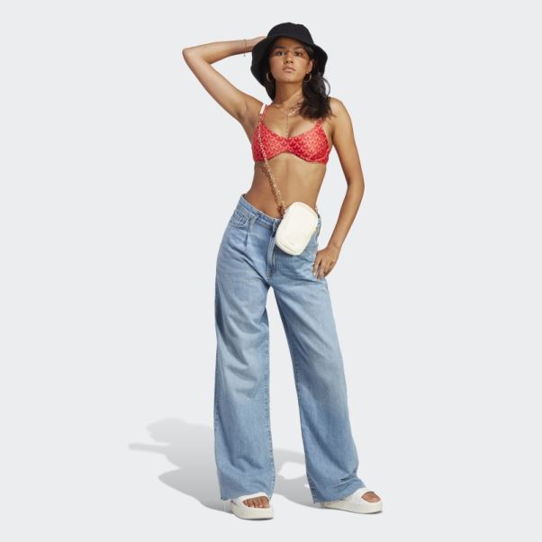 Haut De Maillot De Bain Monogramme Adidas Originals écarlate
