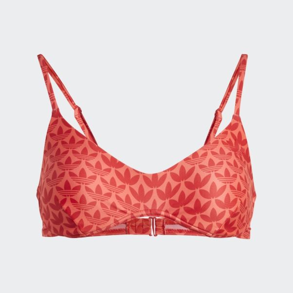 Haut De Maillot De Bain Monogramme Adidas Originals écarlate