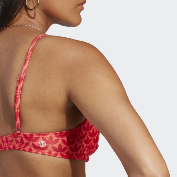 Haut De Maillot De Bain Monogramme Adidas Originals écarlate
