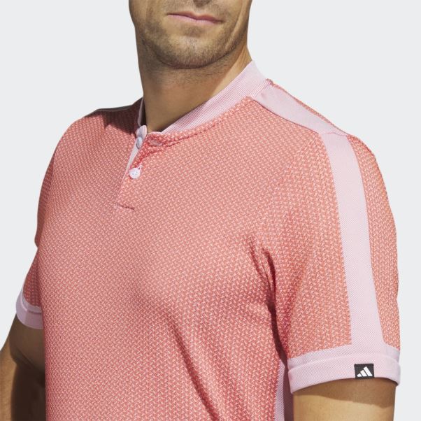 Polo De Golf Adidas Ultimate365 Tour Texturé Primeknit Rouge