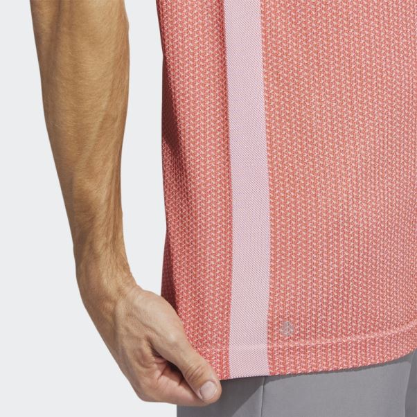 Polo De Golf Adidas Ultimate365 Tour Texturé Primeknit Rouge