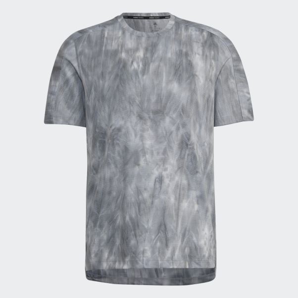 Adidas T-shirt Graphique Overspray Argenté
