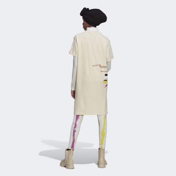 Robe Tee Adidas Thebe Magugu Teinte Ecru