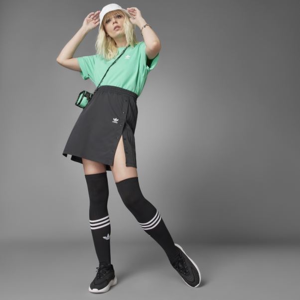 Jupe à Boutons-pression Toujours Originale Adidas Noir