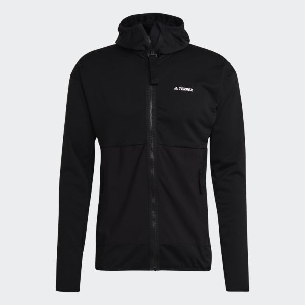 Veste De Randonnée à Capuche Adidas Terrex Tech Flooce Light Noir