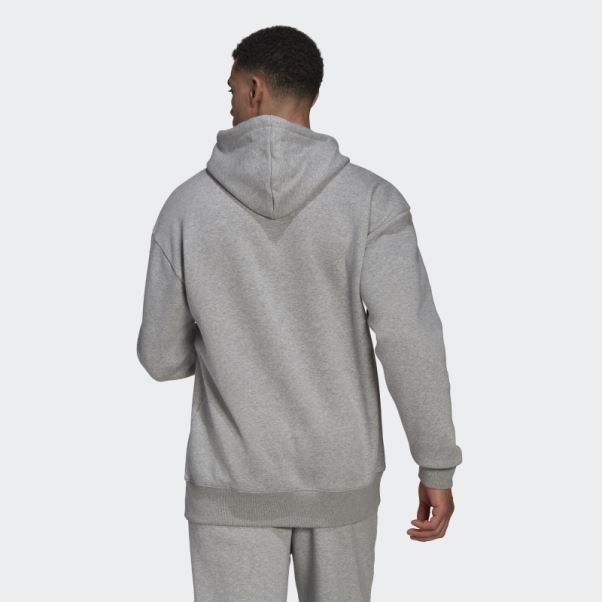 Sweat à Capuche En Molleton De Coton Essentials Feelvivid Gris Moyen Adidas